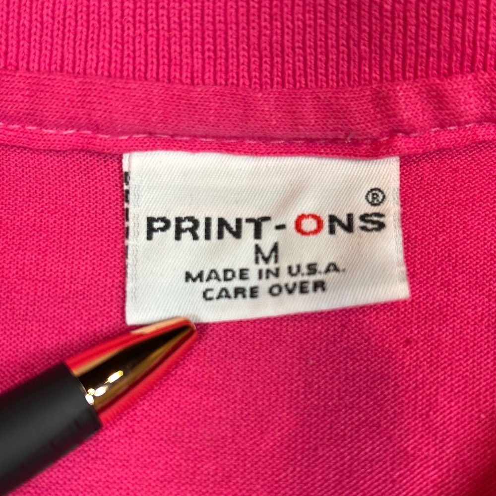 Vintage NASCAR Hot Pink Polo Shirt Embroidered Logo USA Made Womens Size Medium - Picture 4 of 7